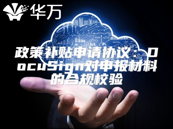 政策补贴申请协议：DocuSign对申报材料的合规校验