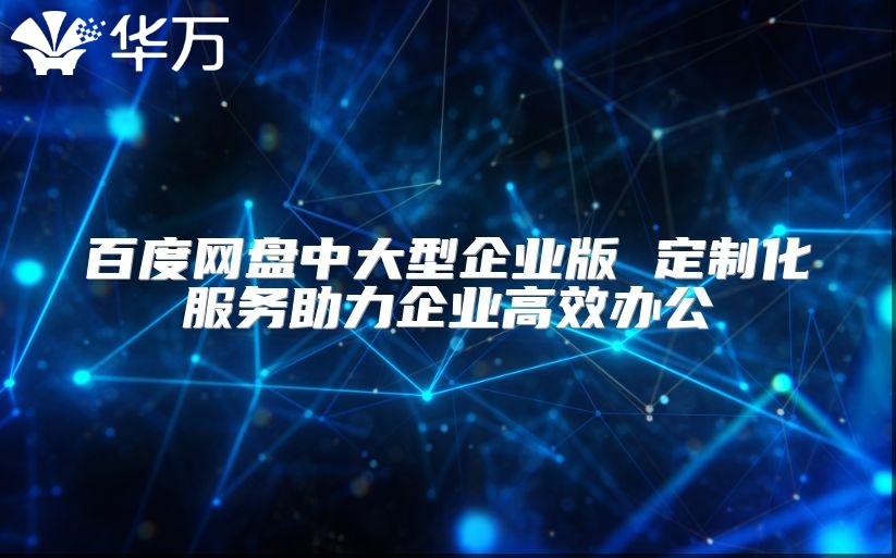 百度网盘中大型企业版 定制化服务助力企业高效办公
