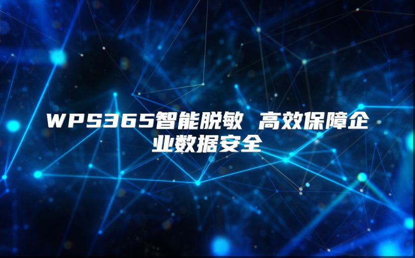 WPS365智能脱敏 高效保障企业数据安全