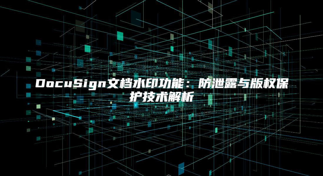 DocuSign文档水印功能：防泄露与版权保护技术解析