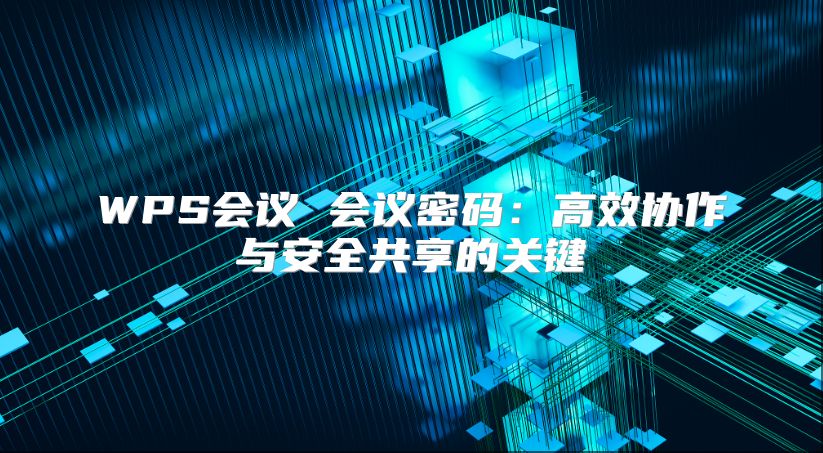 WPS会议 会议密码：高效协作与安全共享的关键