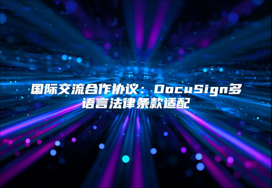 国际交流合作协议：DocuSign多语言法律条款适配