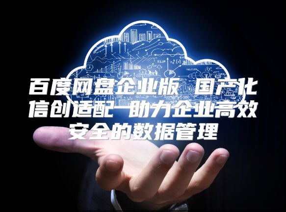 百度网盘企业版 国产化信创适配 助力企业高效安全的数据管理