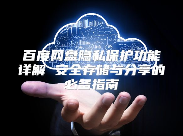 百度网盘隐私保护功能详解 安全存储与分享的必备指南