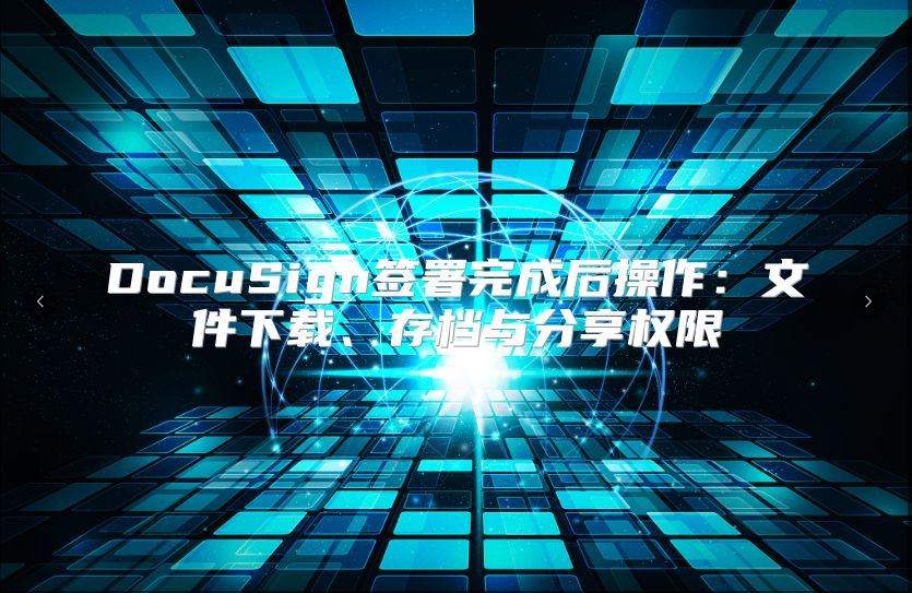 DocuSign签署完成后操作：文件下载、存档与分享权限
