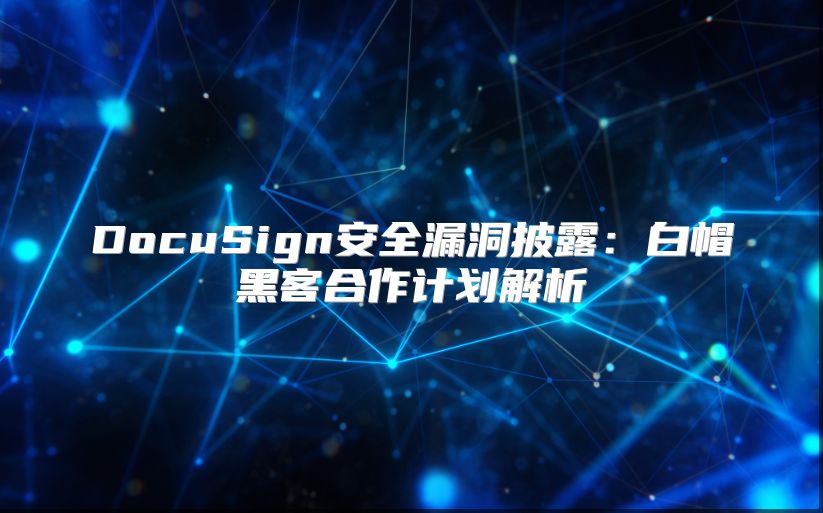 DocuSign安全漏洞披露：白帽黑客合作计划解析