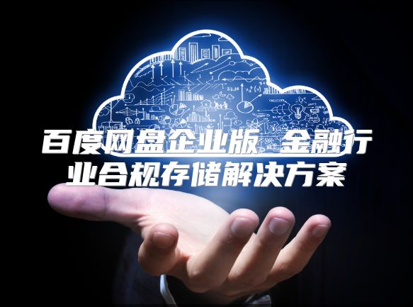 百度网盘企业版 金融行业合规存储解决方案