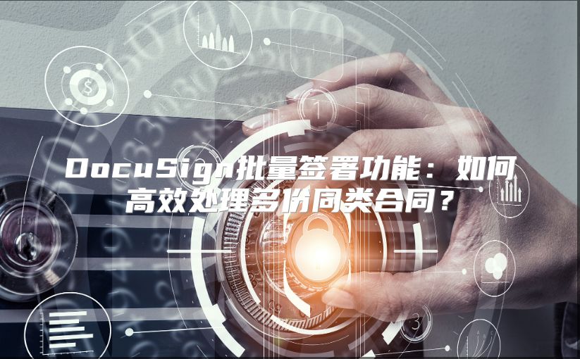 DocuSign批量签署功能：如何高效处理多份同类合同？