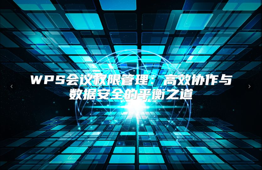 WPS会议权限管理：高效协作与数据安全的平衡之道