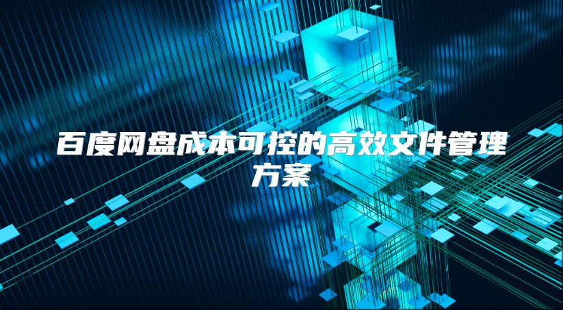 百度网盘成本可控的高效文件管理方案