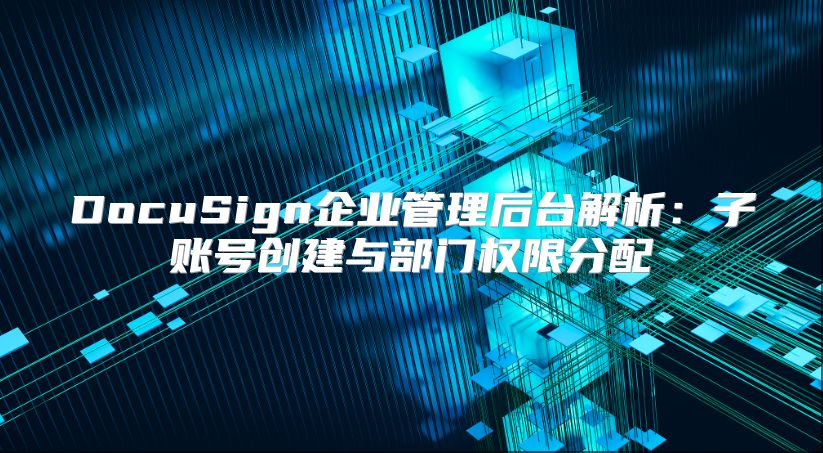 DocuSign企业管理后台解析：子账号创建与部门权限分配