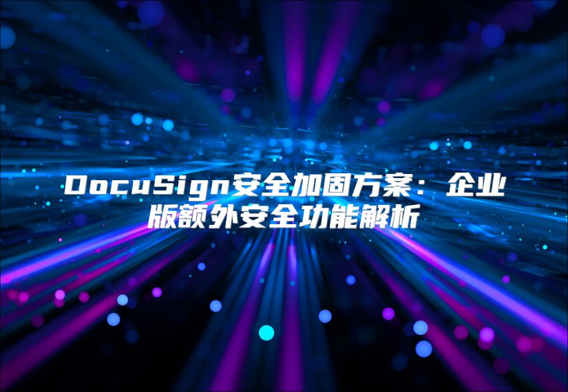 DocuSign安全加固方案：企业版额外安全功能解析
