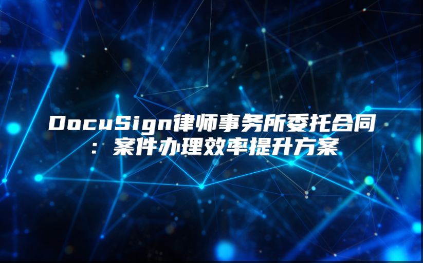 DocuSign律师事务所委托合同：案件办理效率提升方案