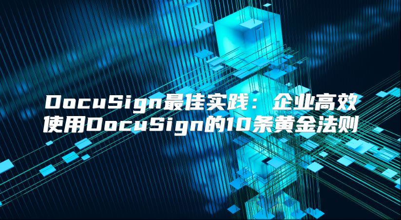 DocuSign最佳实践：企业高效使用DocuSign的10条黄金法则