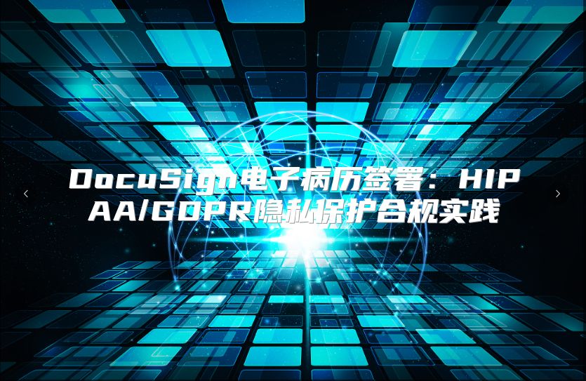 DocuSign电子病历签署：HIPAA/GDPR隐私保护合规实践