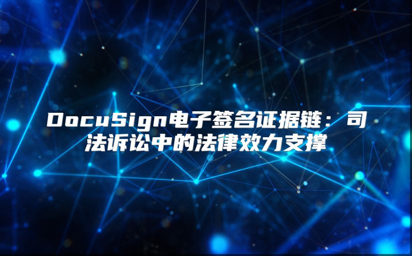 DocuSign电子签名证据链：司法诉讼中的法律效力支撑