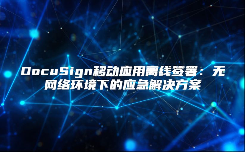 DocuSign移动应用离线签署：无网络环境下的应急解决方案