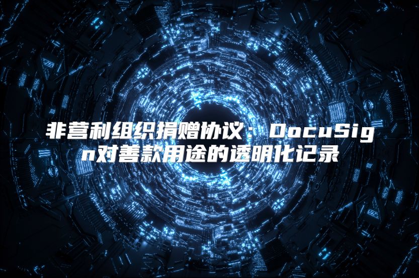 非营利组织捐赠协议：DocuSign对善款用途的透明化记录